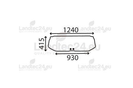 Heckscheibe 83909858 flach und getönt passend für FORD Traktoren Industrieschlepper